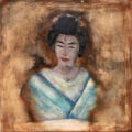 "Geisha", acrylics on canvas, 79X79 cm, 2017.
