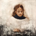 "Girl"(Κορίτσι), acrylics on canvas, 79X79 cm, 2017.