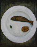 "Abstemious meal" (Λιτό γεύμα), acrylics on canvas, 40X50 cm, 2014.