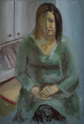 "Manuela", pigments on canvas, 79,5x119,5 cm, 2009.