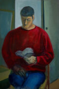 "Roberto", pigments on canvas, 80,3x120,3 cm, 2009.
