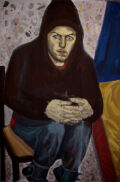'Warever", pigments on canvas, 80x120 cm, 2009.