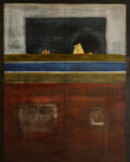 "And outside it's raining" (Κι έξω βρέχει), acrylics and pigments on canvas, 80X100 cm, 2013.