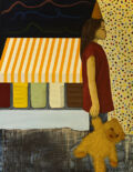 "The party" (Το πάρτυ), pigments on canvas, 80X100 cm, 2012.
