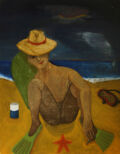 "Waiting for the rain" (Περιμένοντας τη βροχή), acrylics and pigments on canvas, 80X100 cm, 2013.