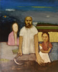 "Workers in the fields" (Εργάτες στα χωράφια), acrylics and pigments on canvas, 80X100 cm , 2013.