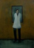 "Barber" (Κουρέας), acrylics on canvas, 45Χ60,5 cm, 2015.