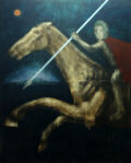 "Thracian horseman" (Θράκας Ιππέας), acrylics on canvas, 120Χ150 cm, 2017.