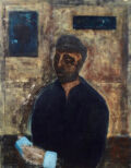 "Gambler" (Χαρτοπαίχτης), acrylics on canvas, 70Χ90 cm, 2015.